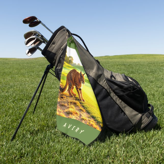 Toalla de Golf de Animal de Gato (Verde)