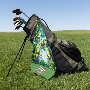Toalla de golf de animales de ranas