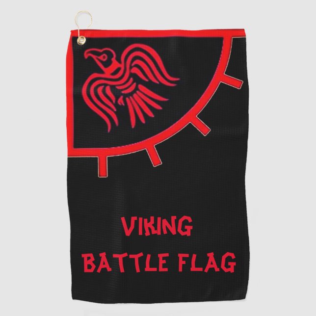 Toalla de golf de bandera de combate Viking (Anverso)