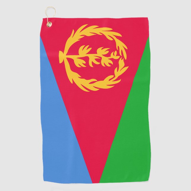Toalla de golf de bandera de Eritrea (Anverso)