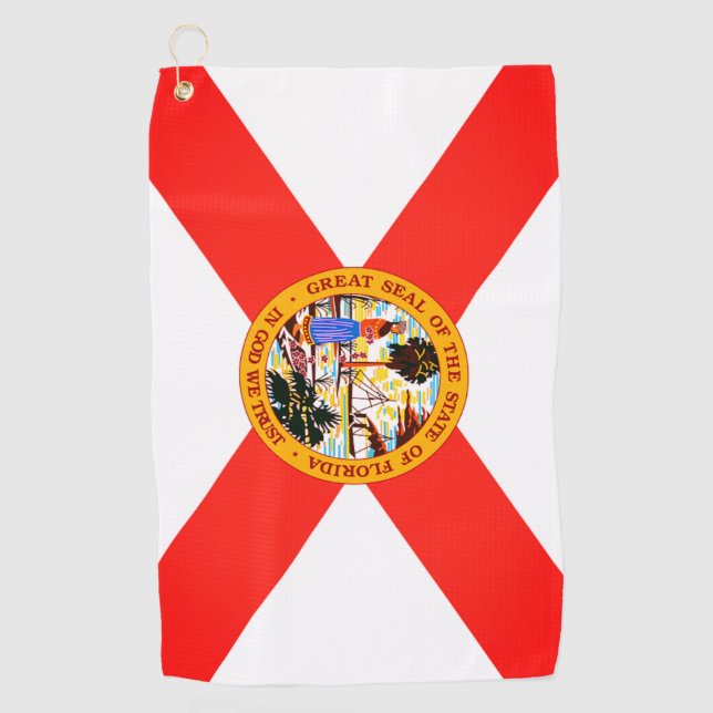 Toalla de golf de bandera del estado de Florida (Anverso)
