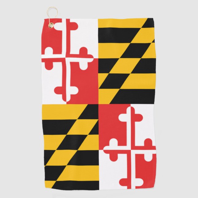 Toalla de golf de Bandera del Estado de Maryland (Anverso)