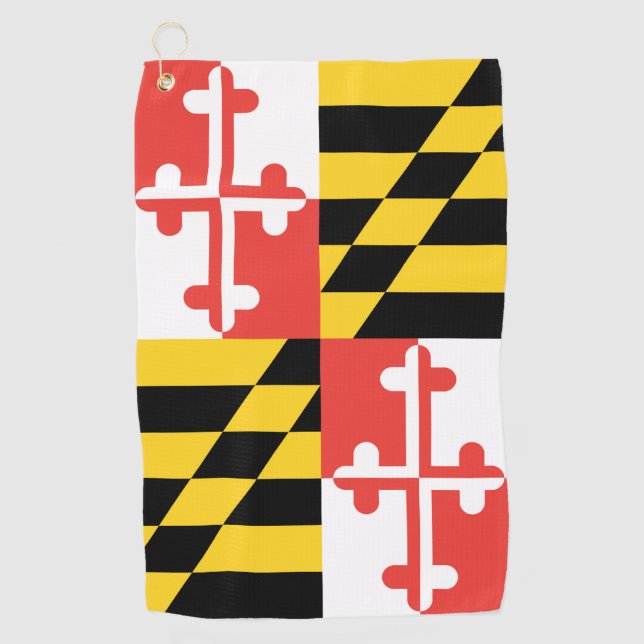 Toalla de golf de Bandera Maryland (Anverso)
