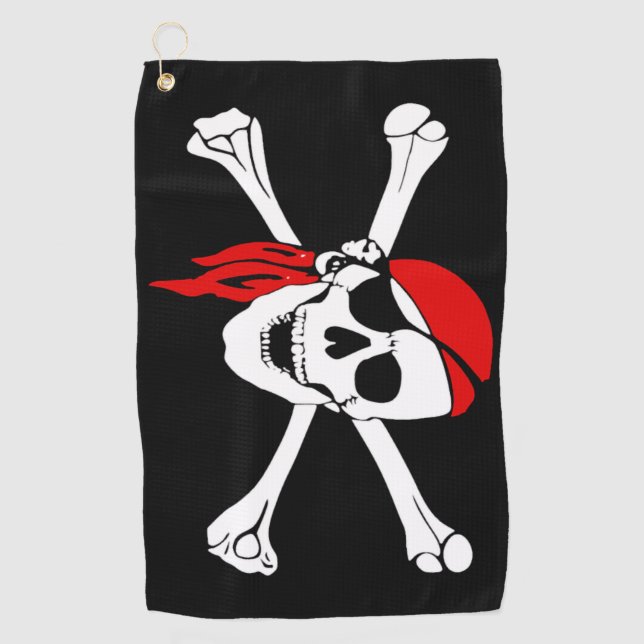 Toalla de golf de bandera pirata (Anverso)