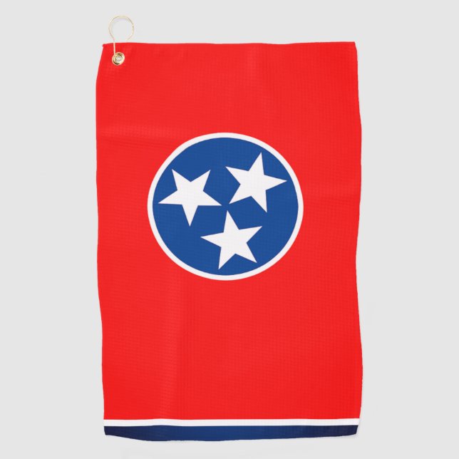 Toalla de golf de Bandera Tennessee (Anverso)