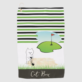 Toalla de golf de caja de gato