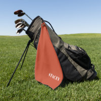 Toalla de golf de calabaza roja personalizada