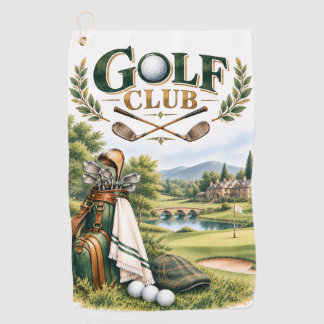 Toalla de golf de club de golf vintage