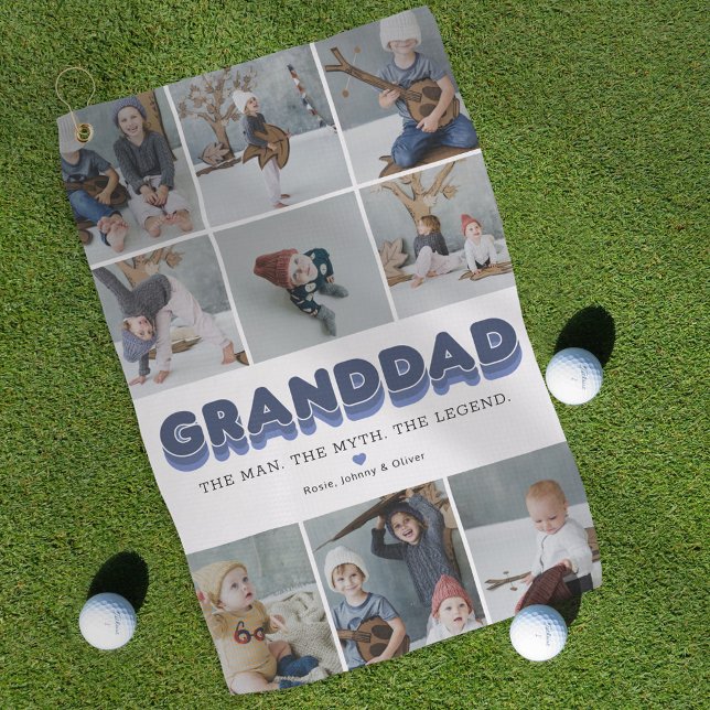 Toalla de golf de Collage de fotos moderno Grandda (Subido por el creador)