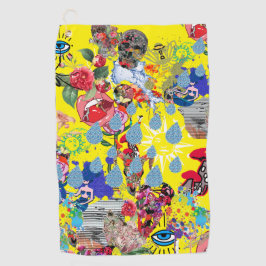 Toalla de golf de Copenhague Mashup en amarillo