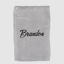 Toalla de golf de cuero blanco