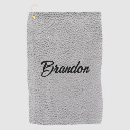 Toalla de golf de cuero blanco