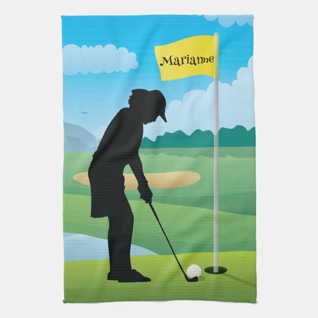 Toalla de golf de diseño de golf para mujeres (Vertical)