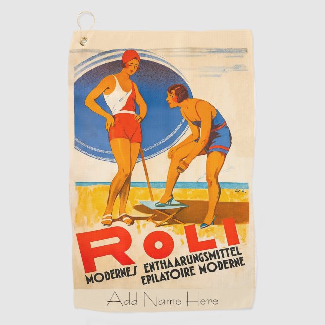 Toalla de golf de diseño personalizada de los años (Anverso)