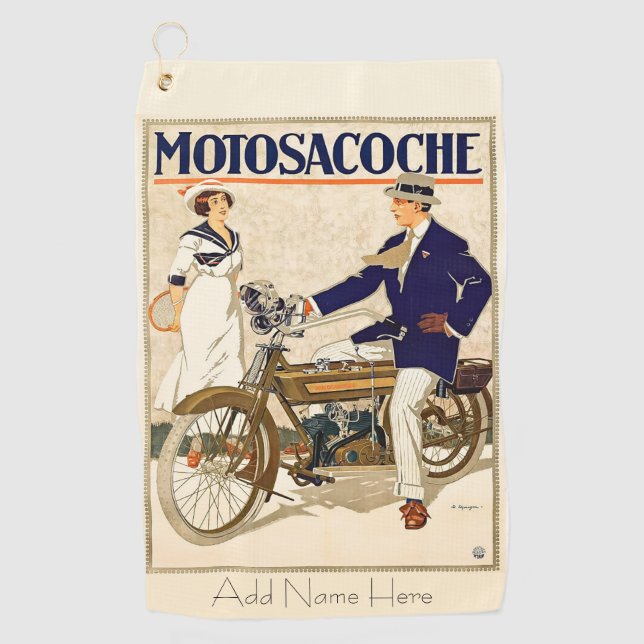 Toalla de golf de diseño personalizada de los años (Anverso)