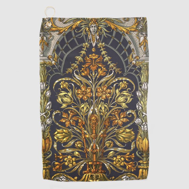 Toalla de golf de entrada de jardín antiguo (Anverso)