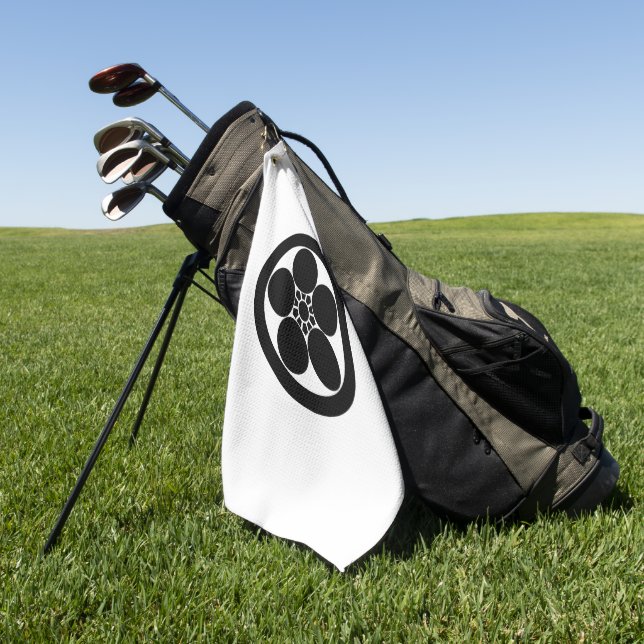 Toalla de golf de flor de ciruelo estilo Umebachi  (Verde)