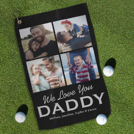 Toalla de golf de foto de papá personalizada