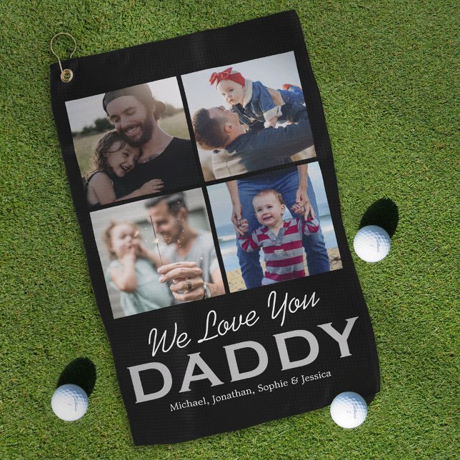 Toalla de golf de foto de papá personalizada (Subido por el creador)