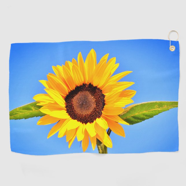 Toalla de golf de girasol amarillo (Horizontal)