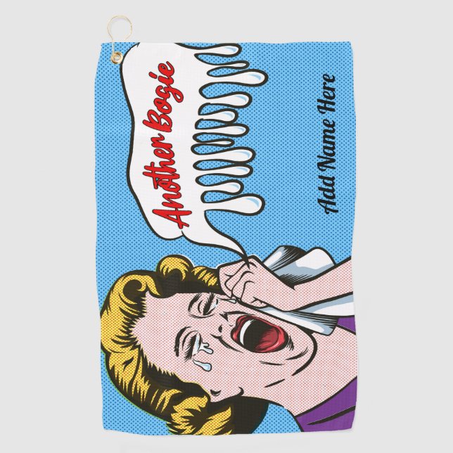 Toalla de golf de golf de grito personalizada (Anverso)