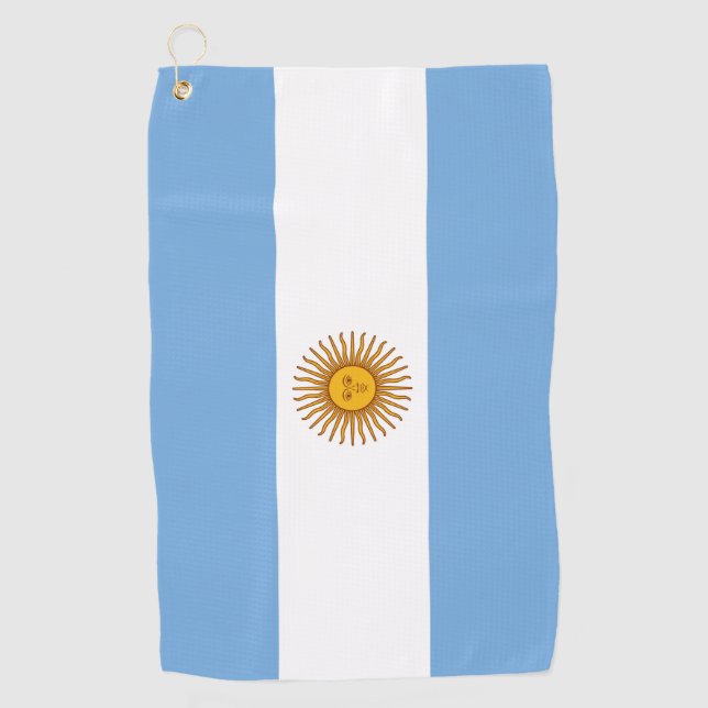 Toalla de golf de la bandera argentina (Anverso)