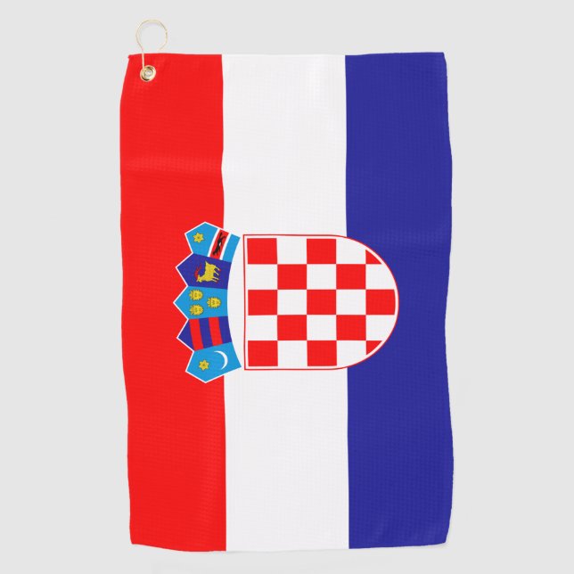 Toalla de golf de la bandera de Croacia (Anverso)