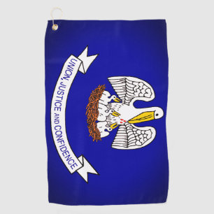 Toalla de golf de la bandera del estado de Luisian
