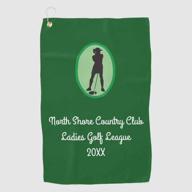 Toalla de golf de la Liga de Damas de personalizar (Anverso)