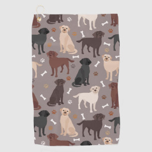 Toalla de golf de Labrador Retriever Paws and Bone