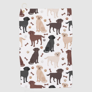 Toalla de golf de Labrador Retriever Paws and Bone