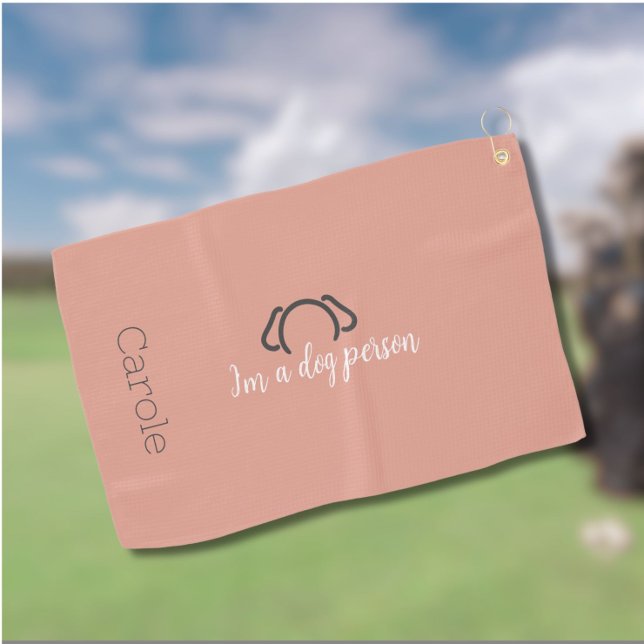 Toalla de golf de las mujeres personalizados Perro (Customize this trendy golf towel from the "I'm a dog person"collection. Perfect for next round of 18)