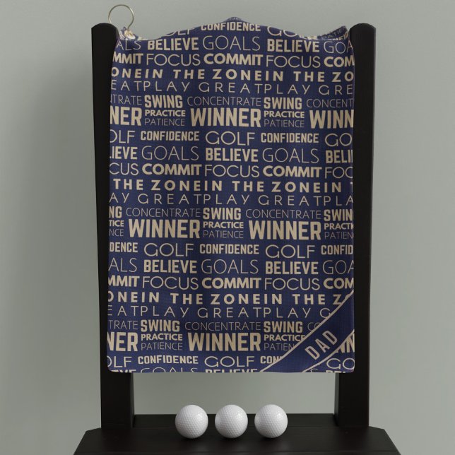 Toalla de golf de los ganadores del Monograma Blue (Subido por el creador)
