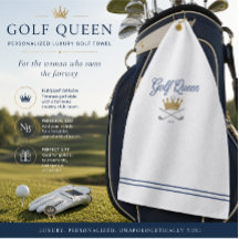 Toalla de golf de lujo para reinas | Regalo de gol
