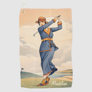 Toalla de golf de moda vintage personalizada