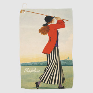 Toalla de golf de moda vintage personalizada