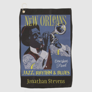 toalla de golf de New Orleans Music personalizado