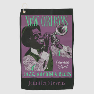 toalla de golf de New Orleans Music personalizado