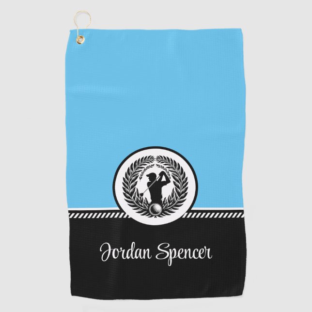 Toalla de golf de nombre personalizado (Anverso)