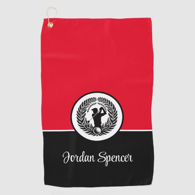 Toalla de golf de nombre personalizado (Anverso)