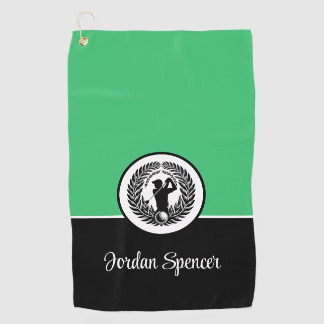 Toalla de golf de nombre personalizado (Anverso)