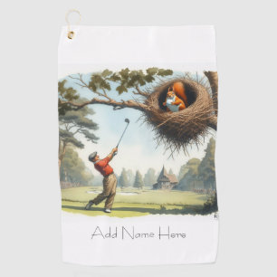 Toalla de golf de peligro personalizado