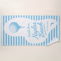 Toalla de golf de playa de Nápoles con amor