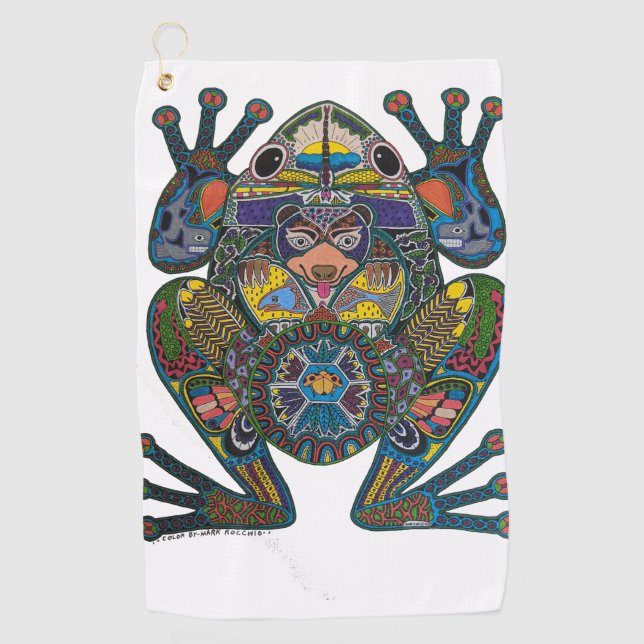 Toalla de golf de rana (Anverso)