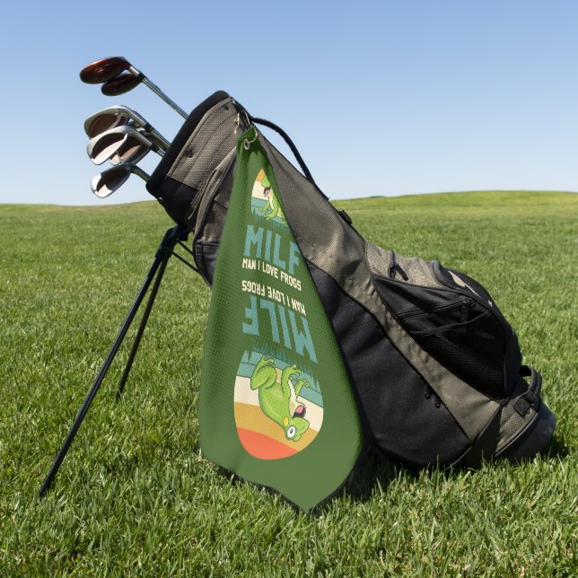 Toalla de golf de Ranas de Amor (Verde)