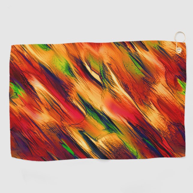Toalla De Golf De rojo a naranja, un poco verde (Horizontal)