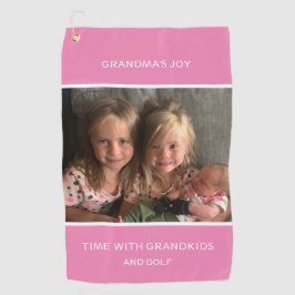 Toalla de golf de texto y foto personal