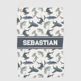 Toalla de golf de tiburón personalizada | Tiburone