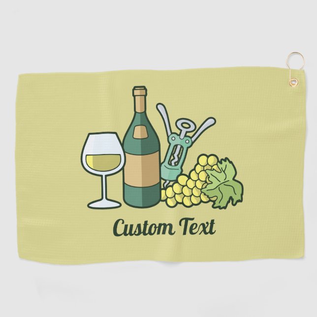 Toalla de golf de vino blanco (Horizontal)