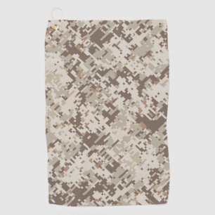 Toalla De Golf Decoración de camuflaje digital estilo beige desie